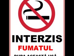 Placuta fumatul interzis dupa aceasta usa